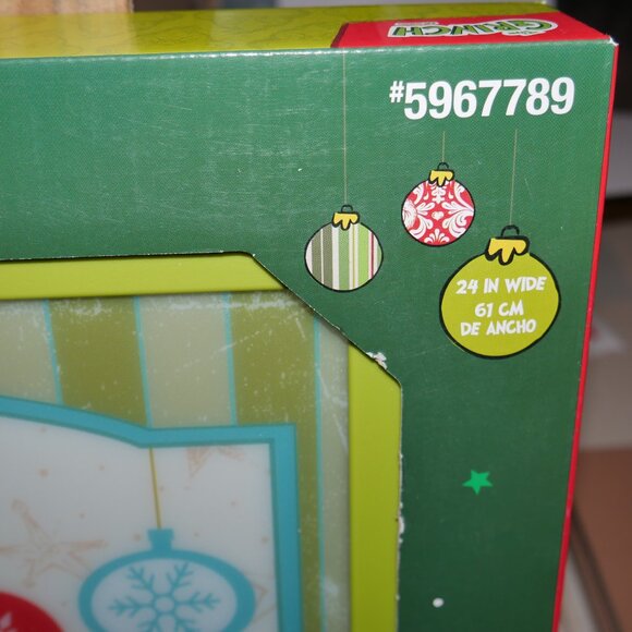 The Grinch And Max Light Up Merry Christmas Sign Hanging Wall Decor Lights Sound - Picture 5 of 7